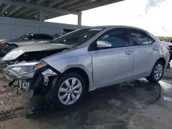 Toyota Vehiculos salvage en venta: 2016 Toyota Corolla L