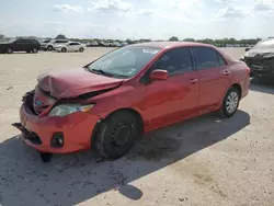 Salvage cars for sale from Copart San Antonio, TX: 2011 Toyota Corolla Base