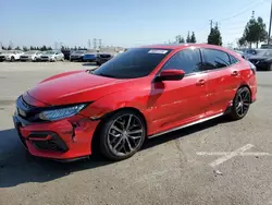 Salvage cars for sale at Rancho Cucamonga, CA auction: 2020 Honda Civic Sport Touring