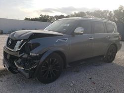 Salvage cars for sale at New Braunfels, TX auction: 2018 Nissan Armada Platinum