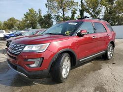 Salvage cars for sale at Bridgeton, MO auction: 2017 Ford Explorer Limited