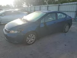 Honda salvage cars for sale: 2012 Honda Civic LX