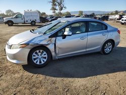 Salvage cars for sale at San Martin, CA auction: 2012 Honda Civic LX