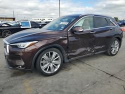 Salvage cars for sale at Grand Prairie, TX auction: 2021 Infiniti QX50 Essential