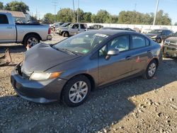 Salvage cars for sale at Columbus, OH auction: 2012 Honda Civic LX