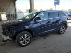 Toyota salvage cars for sale: 2015 Toyota Highlander LE