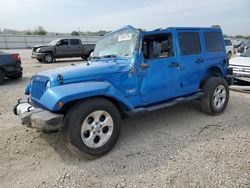 Vehiculos salvage en venta de Copart Kansas City, KS: 2015 Jeep Wrangler Unlimited Sahara