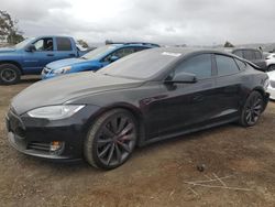 Salvage cars for sale at San Martin, CA auction: 2015 Tesla Model S