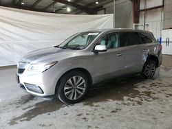 Salvage cars for sale at North Billerica, MA auction: 2016 Acura MDX Technology