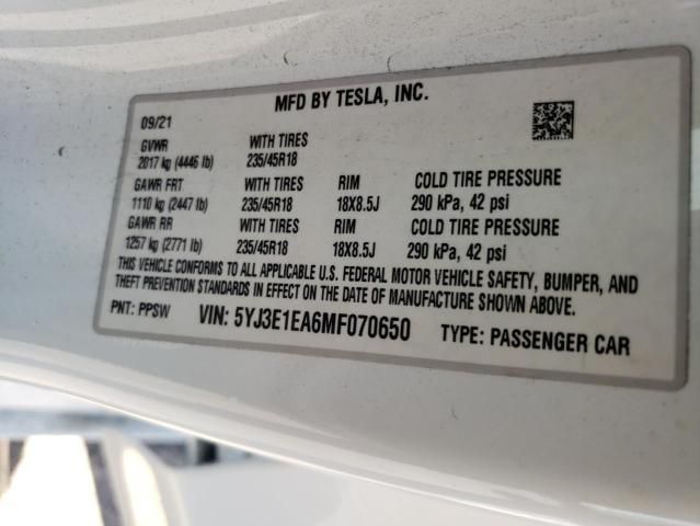 2021 Tesla Model 3