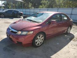 Salvage cars for sale at Savannah, GA auction: 2010 Honda Civic LX