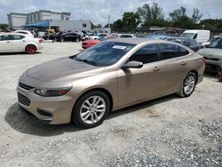 Chevrolet salvage cars for sale: 2018 Chevrolet Malibu Hybrid