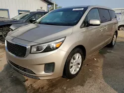 Salvage cars for sale at Pekin, IL auction: 2016 KIA Sedona LX