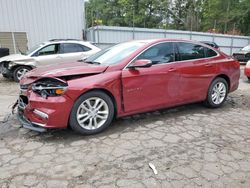 Chevrolet salvage cars for sale: 2017 Chevrolet Malibu LT