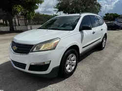 Salvage cars for sale at Miami, FL auction: 2016 Chevrolet Traverse LS