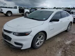 Salvage cars for sale at Houston, TX auction: 2017 Chevrolet Malibu LS