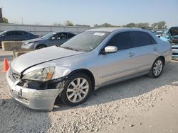 Salvage cars for sale at Kansas City, KS auction: 2007 Honda Accord EX