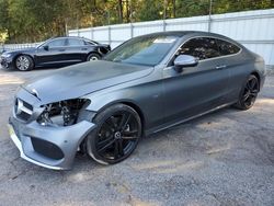 Salvage cars for sale at Austell, GA auction: 2017 Mercedes-Benz C300