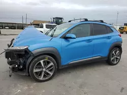 Salvage cars for sale at Grand Prairie, TX auction: 2020 Hyundai Kona Limited