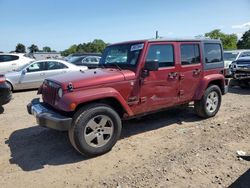 Salvage cars for sale at Hillsborough, NJ auction: 2011 Jeep Wrangler Unlimited Sahara