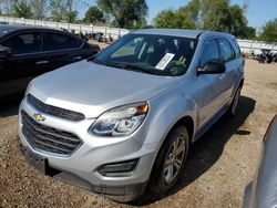 Salvage cars for sale at Elgin, IL auction: 2016 Chevrolet Equinox LS