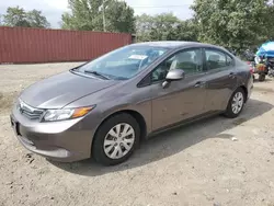 Salvage cars for sale from Copart Baltimore, MD: 2012 Honda Civic LX