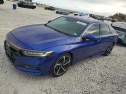 Salvage cars for sale at Taylor, TX auction: 2018 Honda Accord Sport