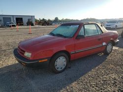 Salvage cars for sale at Lumberton, NC auction: 1991 Dodge Shadow