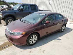 Salvage cars for sale at Franklin, WI auction: 2012 Honda Civic LX