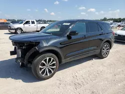 Salvage cars for sale at Houston, TX auction: 2022 Ford Explorer ST