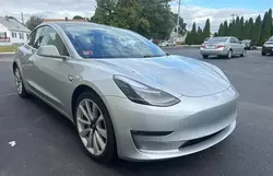 Salvage cars for sale at Mendon, MA auction: 2018 Tesla Model 3