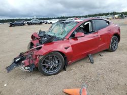 Salvage cars for sale at Houston, TX auction: 2022 Tesla Model 3