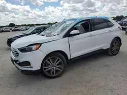 Salvage cars for sale at San Antonio, TX auction: 2021 Ford Edge Titanium