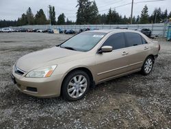 Salvage cars for sale at Graham, WA auction: 2006 Honda Accord EX