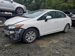 Salvage cars for sale at Waldorf, MD auction: 2012 Honda Civic LX