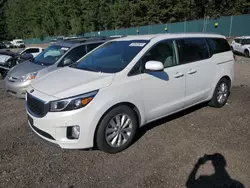 Salvage cars for sale at Graham, WA auction: 2018 KIA Sedona EX