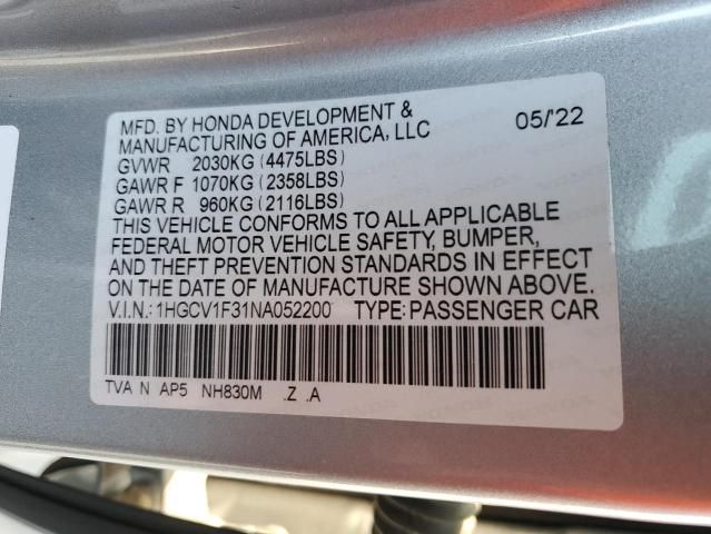 2022 Honda Accord Sport