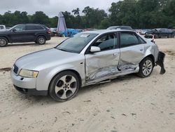 Salvage cars for sale at Ocala, FL auction: 2004 Audi A4 1.8T Quattro