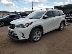 Salvage cars for sale at Colorado Springs, CO auction: 2019 Toyota Highlander Limited