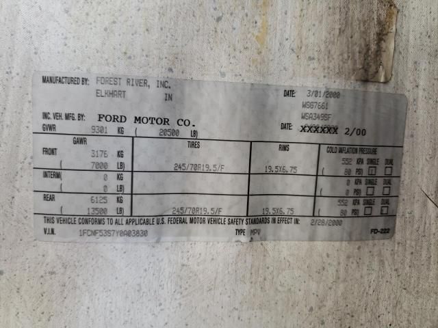 2000 Ford F550 Super Duty Stripped Chassis