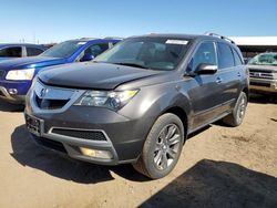 Salvage cars for sale at Brighton, CO auction: 2011 Acura MDX Advance