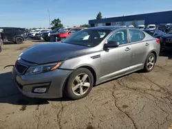 Salvage cars for sale at Woodhaven, MI auction: 2014 KIA Optima LX