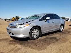 Salvage cars for sale at Longview, TX auction: 2012 Honda Civic LX