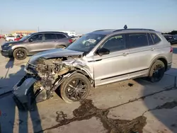 Salvage cars for sale at Grand Prairie, TX auction: 2022 Volkswagen Tiguan SE R-LINE Black