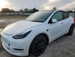 Salvage cars for sale at Riverview, FL auction: 2022 Tesla Model Y