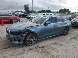 Salvage cars for sale at Miami, FL auction: 2020 BMW 330I