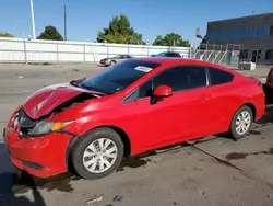 Carros salvage sin ofertas aún a la venta en subasta: 2012 Honda Civic LX