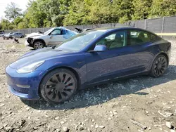 Salvage cars for sale at Waldorf, MD auction: 2022 Tesla Model 3