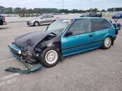 Salvage cars for sale at Dunn, NC auction: 1991 Honda Civic DX