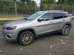 Salvage cars for sale at Waldorf, MD auction: 2019 Jeep Cherokee Latitude Plus